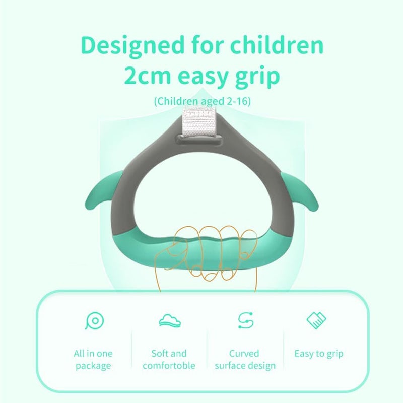 kechery Gymnastics Rings for Kid's Home Exercise, Pull up Rings with Adjustable Straps Load Bearing 800lb, Indoor Gym Anti -Slip Surface Design Rings - Image 4